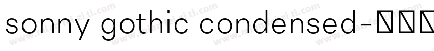 sonny gothic condensed字体转换